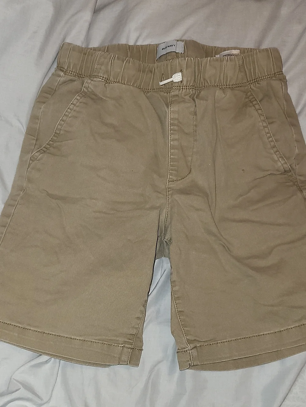 Old Navy Boys Elastic Waist Khaki Shorts - Beige